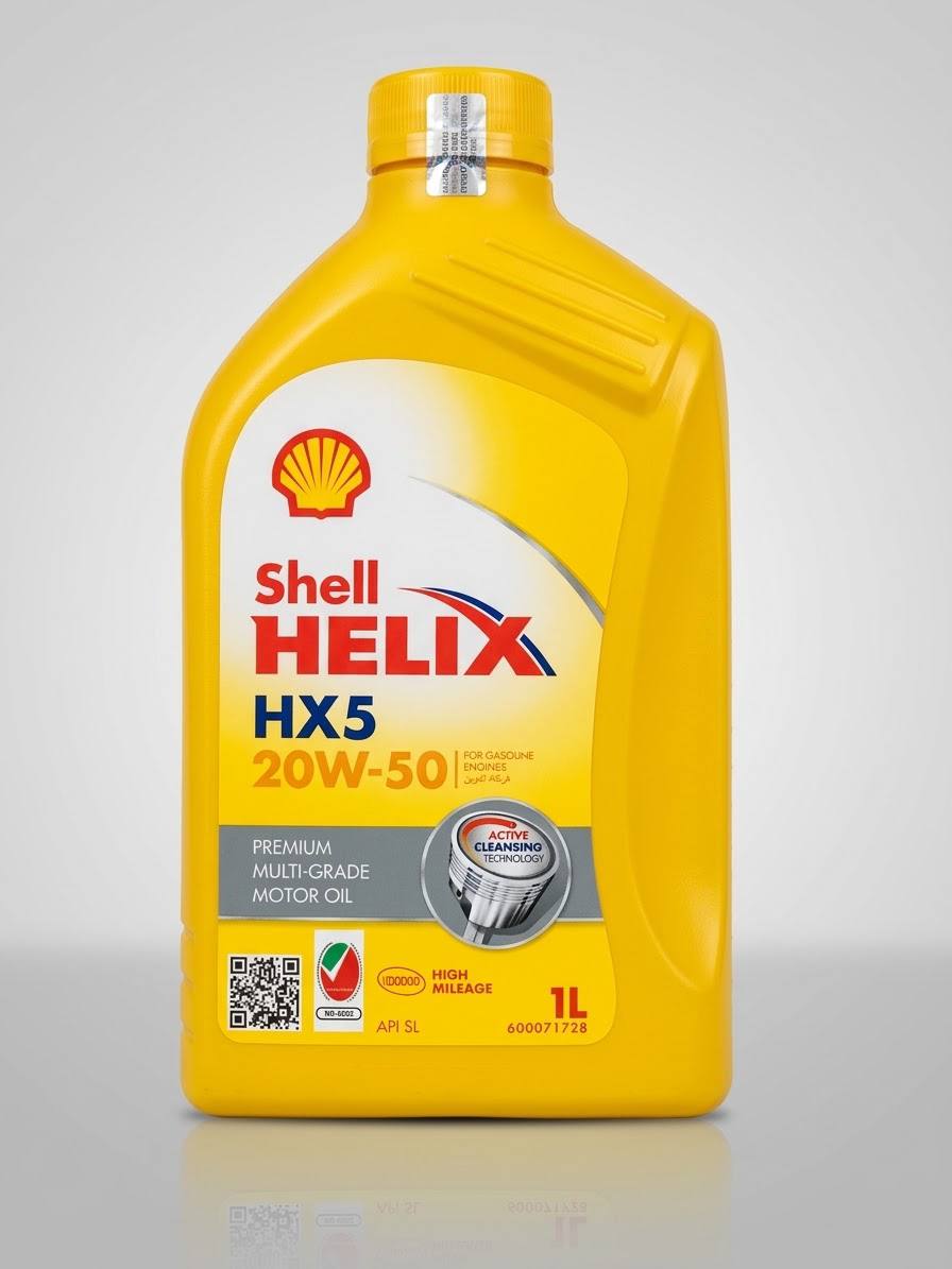 Shell Helix HX5 20W-50 motor oil, 1 litre bottle